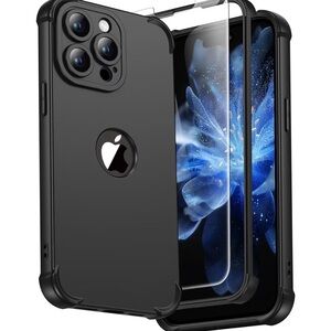 iPhone 14 Pro Max- Apple Black Dual-Layer Phone Case